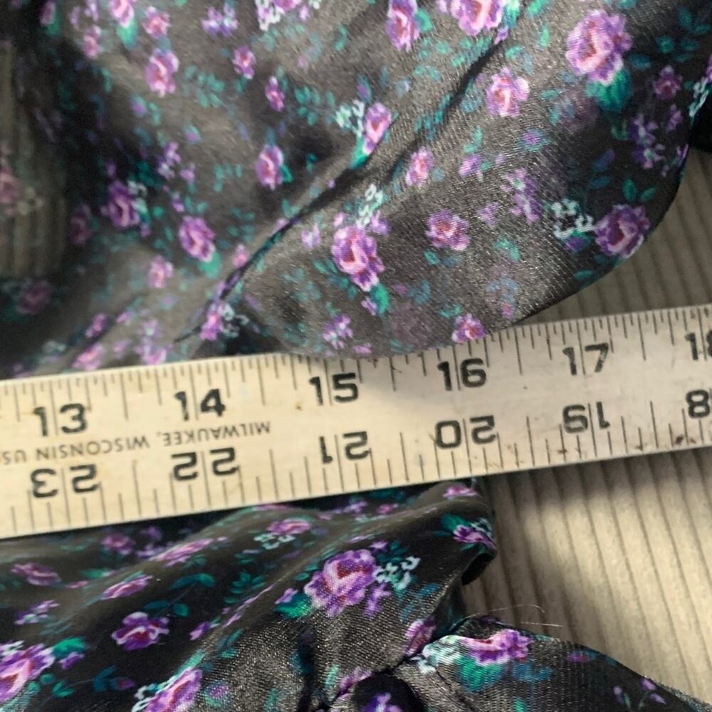 Selkie size medium new 80s ditz Navy Floral Puff Sleeve Dress babydoll girl fem - Picture 8 of 11
